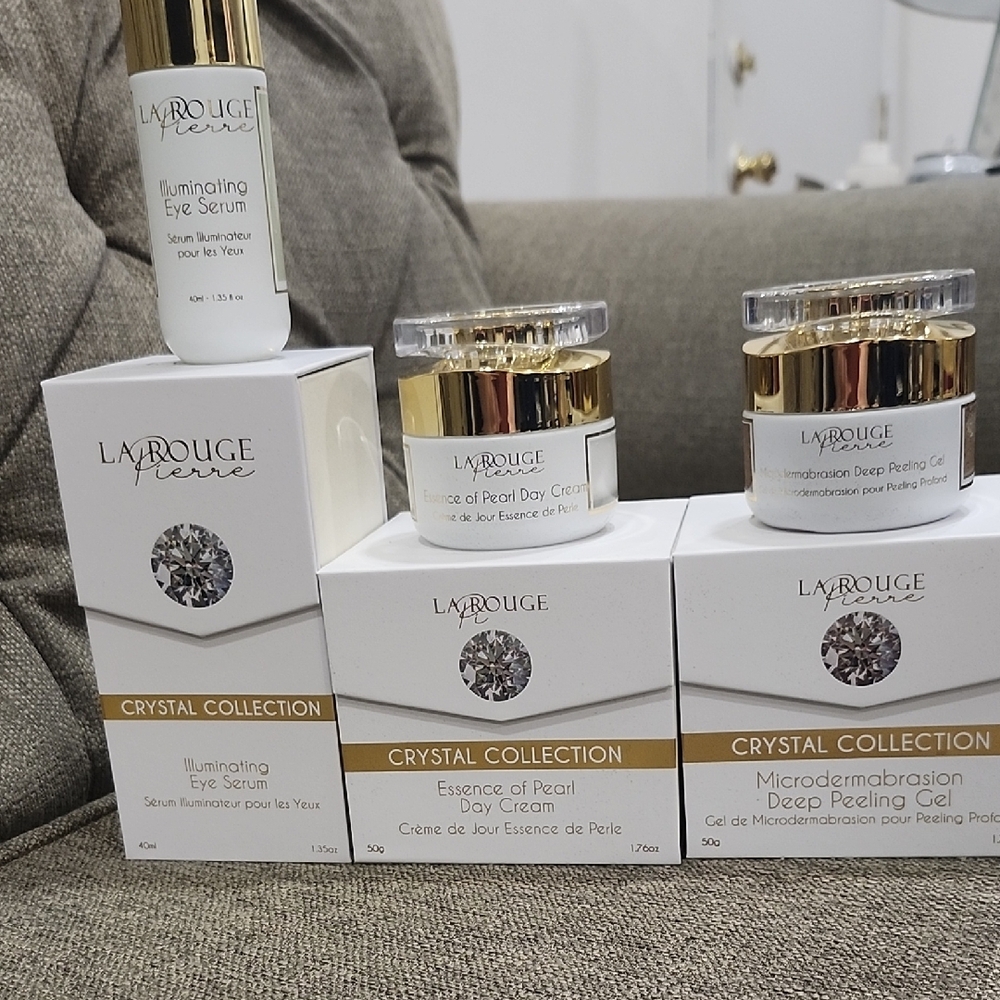 Skincare Crystal Collection Set - Gold and White